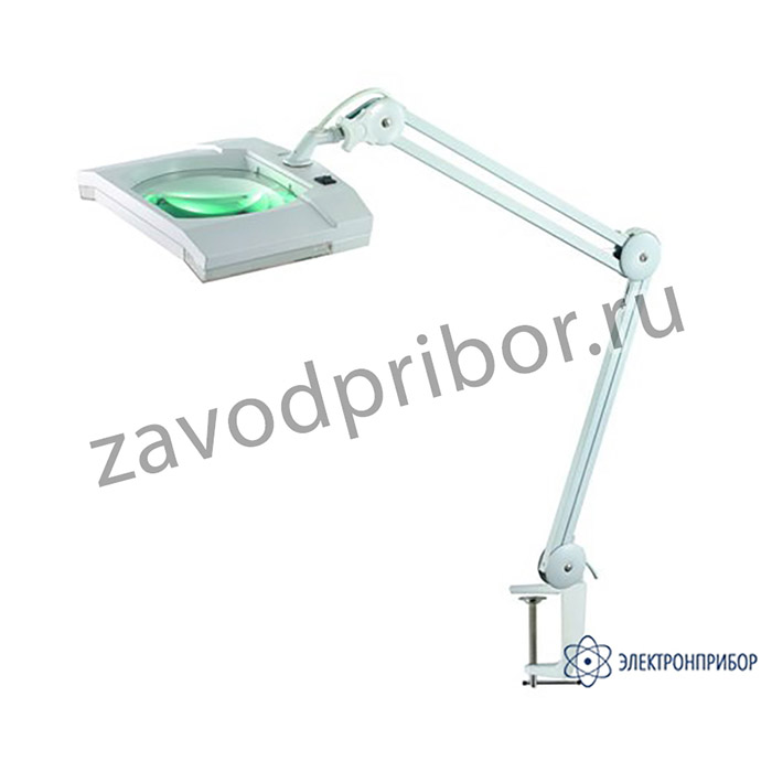 8069D 3D — лампа-лупа с плафоном прямоугольной формы на струбцине