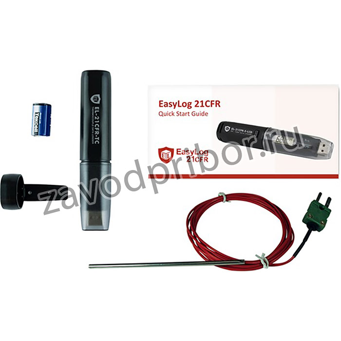 EL-21CFR-TC, EL-21CFR-TC Temperature Data Logger, 1 Input Channel(s), Battery-Powered