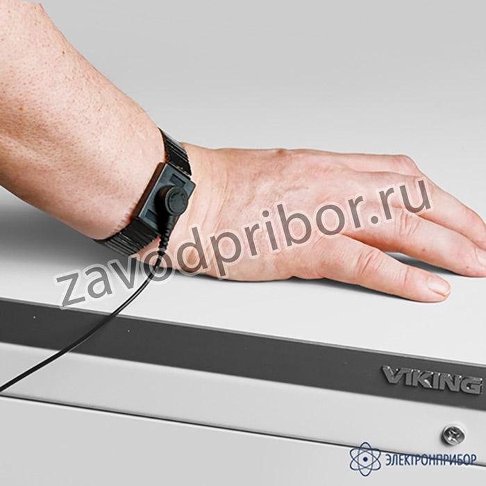 A-2210 — браслет антистатический металлический с кнопкой 4 мм и шнуром