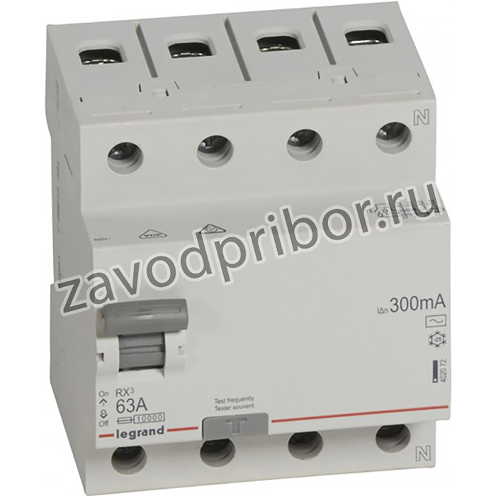 Legrand RX3 УЗО 4P 300мА 63А (AC)