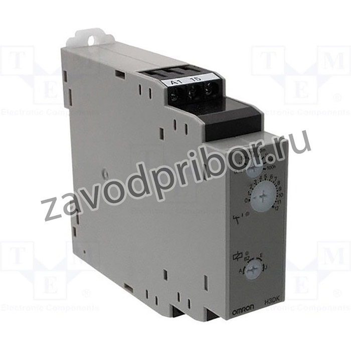 H3DK-S2, Реле времени, 0,1с-1200ч, DPDT, 250ВAC/5А, Uпит: 24-240ВAC, DIN