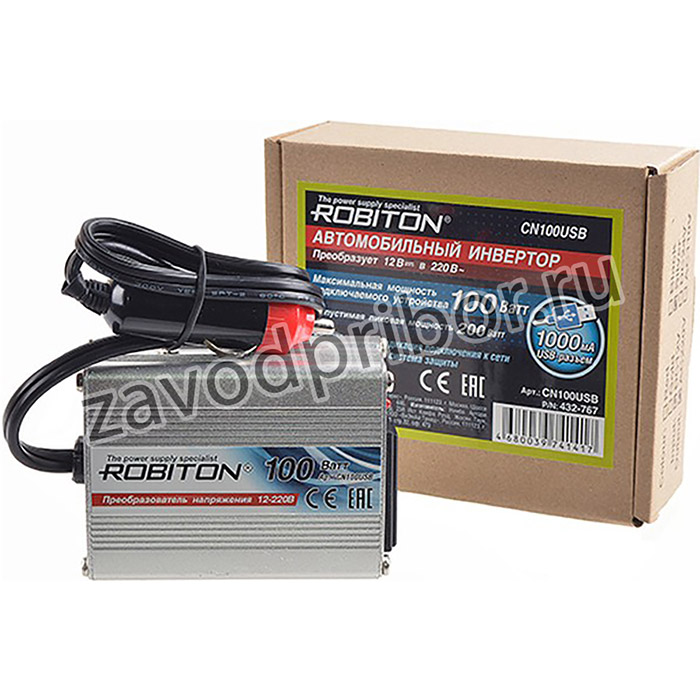 ROBITON CN100USB 100W, Инвертор 12V-220V