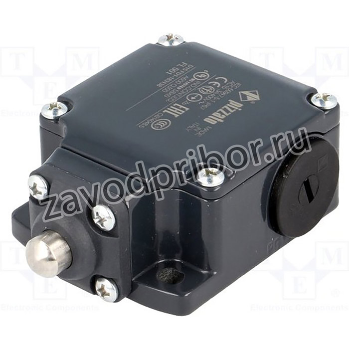 FL501, Концевой выключатель, толкатель d10мм, NO + NC, 10А, макс.500ВАС