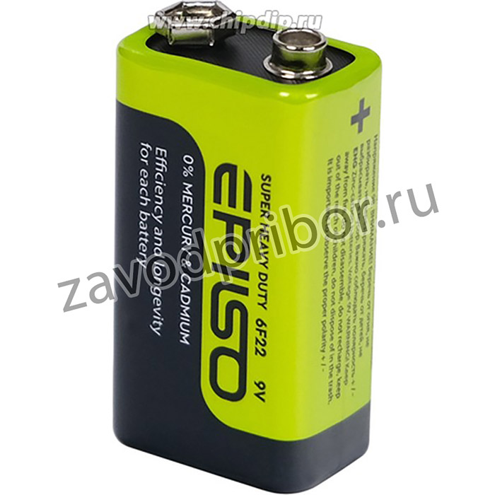 Элементы питания EPILSO 6F22 1S 9V крона (24/480)