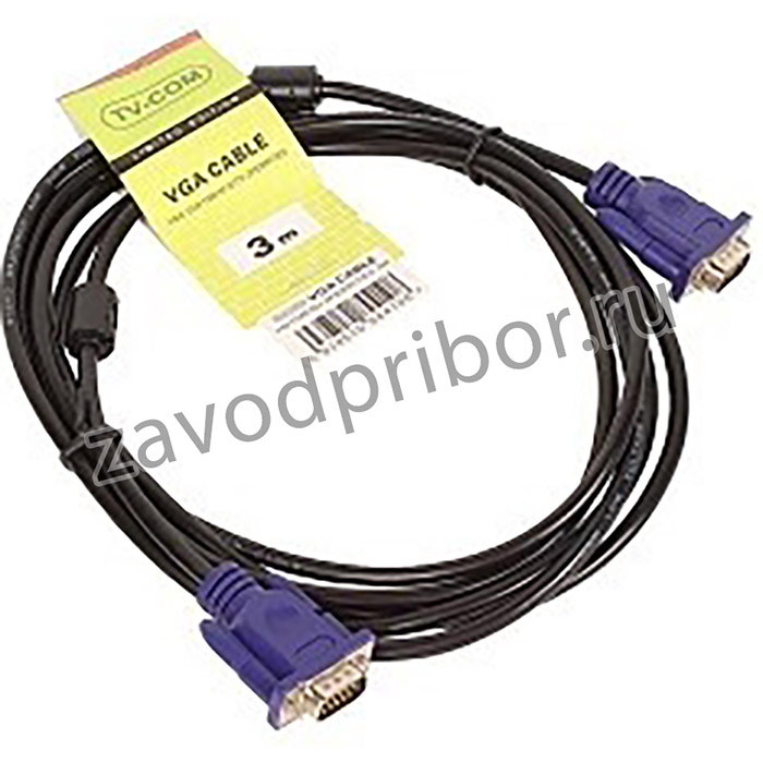 Кабель соединительный SVGA (15M/M) 3m 2 фильтра TV-COM QCG120H-3M