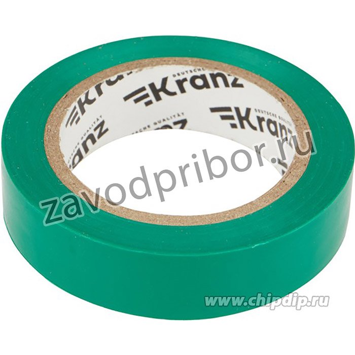 KR-09-2003, Изолента ПВХ 0,13х15 мм, 10 м, зеленая