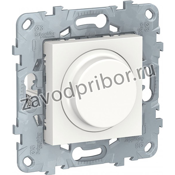 Schneider Electric Unica New Бел Светорегулятор LED поворотно-нажимной, универсальный 5-200Вт
