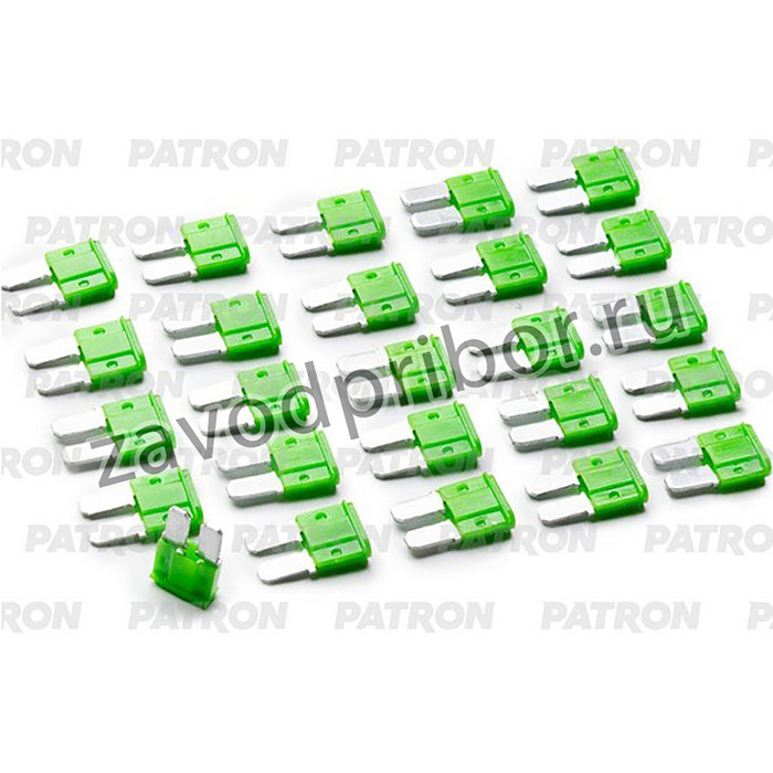 PFS059, Предохранитель пласт.коробка 25шт MICRO2 Fuse 30A зеленый