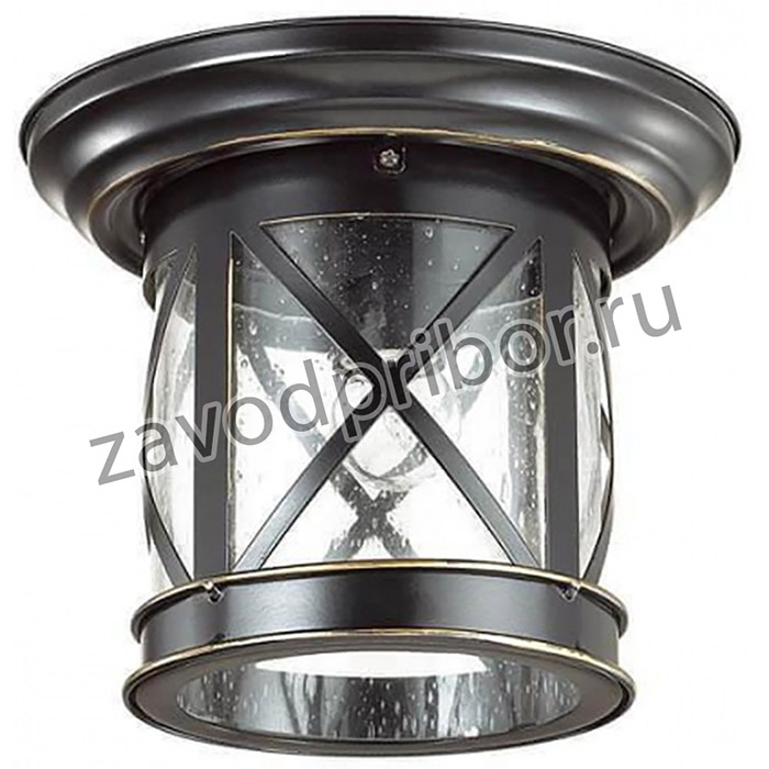 Odeon Light 4045/1C ODL18 708 черный/золотая патина Уличный потолочный светильник IP44 E27 60W 220V SATION