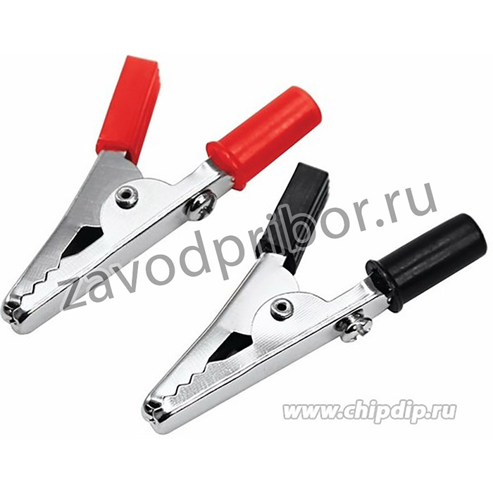 FD-1706 красный, Зажим "крокодил" 5 А 55 мм