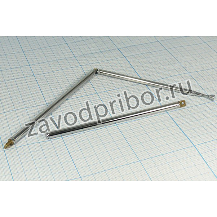 Антенна телескопическая, S=6 d=6мм L=133-542мм, № 3381 ант т/скоп\Ш 6,0x 6,5x2,0/D 3,0\d 6\L133~542\5+1\; ант т/скоп\Ш 6,0x 6,5x2,0/D 3,0\