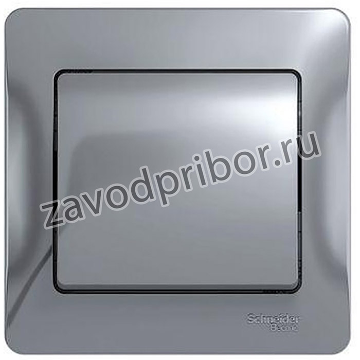 Выключатель 1-кл. СП Glossa 10А IP20 (сх. 1) 10AX в сборе алюм. SE GSL000312
