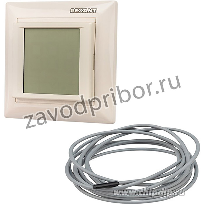 51-0587, Терморегулятор сенсорный программируемый RX-421H бежевый (совместим с Legrand серии Valena)