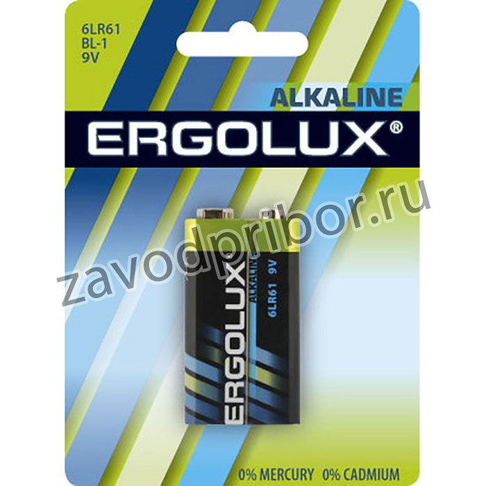 Ergolux..6LR61 Alkaline BL-1 (6LR61 BL-1, батарейка,9В)