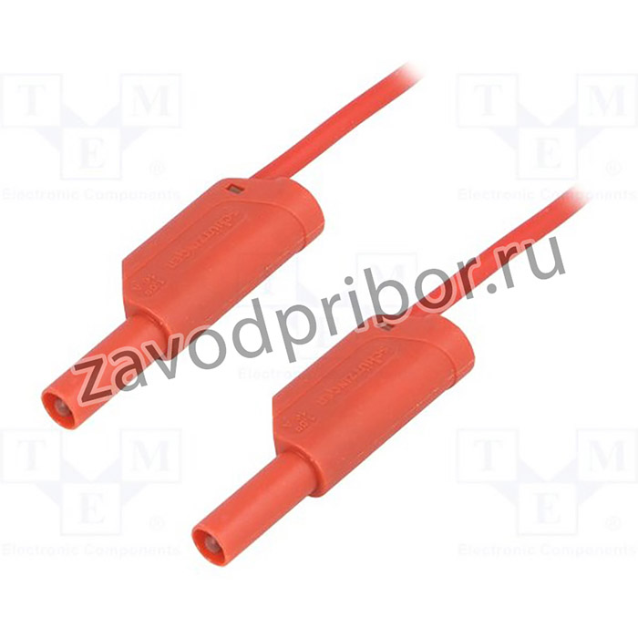 VSFK5000150-RT, Измерительный провод, ПВХ, 0,5м, красный, 32А