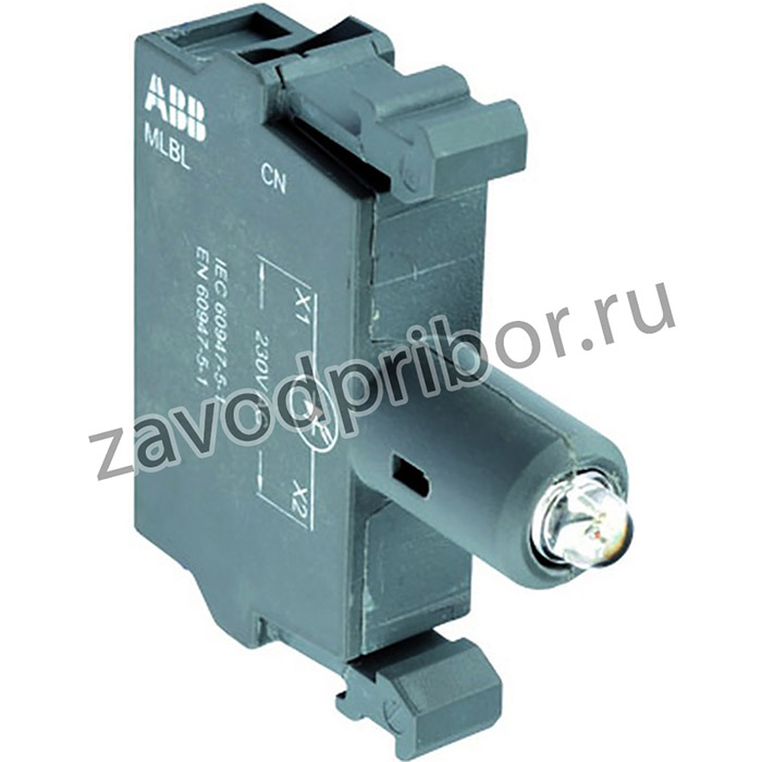 Патрон MLBL-01Y со встроенным светодиодом желтый 24В AC/DC ABB