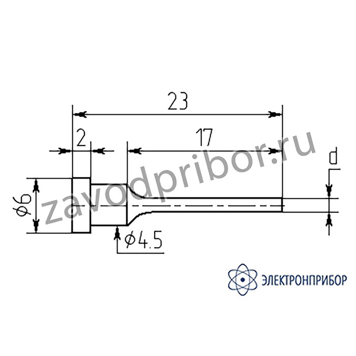 MW17-Z-1.5 — паяльная насадка 1,5 мм (затачиваемая, медная)