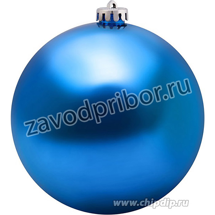 502-023, Елочная фигура Шар 15 см, цвет синий глянцевый