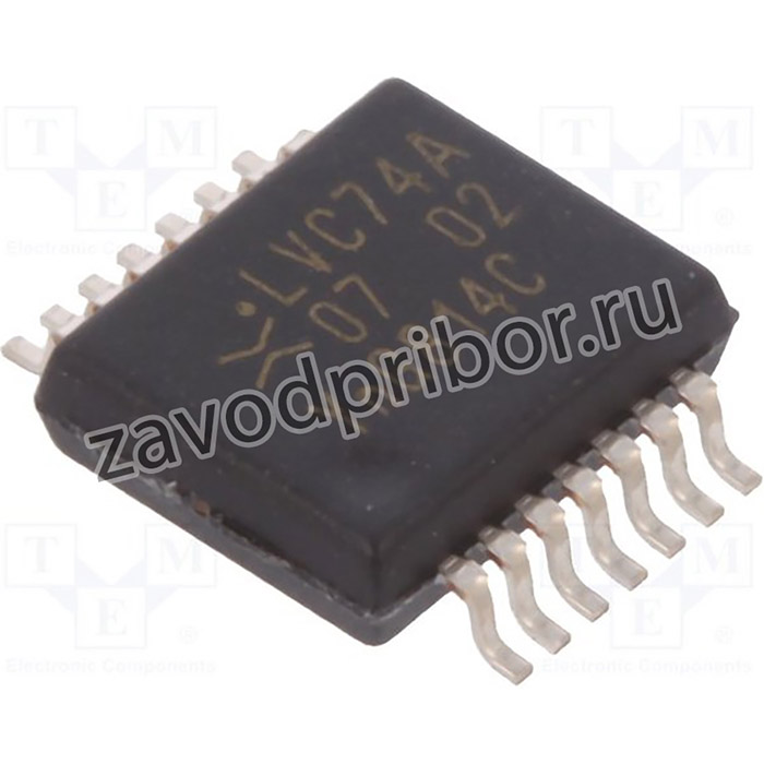 74LVC74ADB,112, IC: цифровая; D триггер,обнуляемая; Ch: 2; CMOS,TTL; SMD; SSOP14