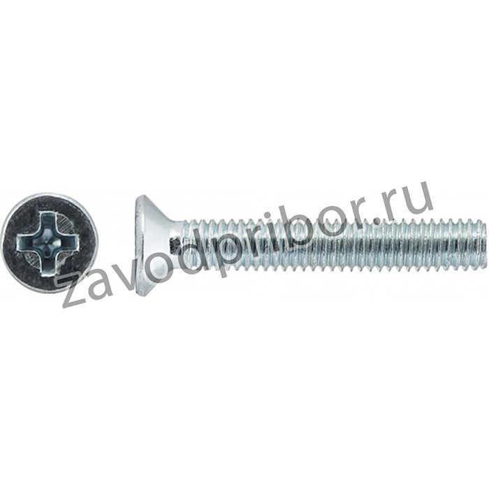 Tech-Krep Винт DIN965 с потайной головкой оцинк. М6х50 (40 шт) - коробка с ок. 105244