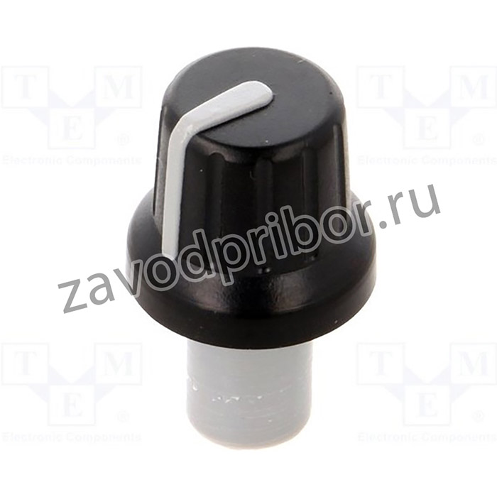 GMN-4P1.5-GY, Ручка, с указателем, ABS, dоси: 6мм, d16x14,4мм, черный