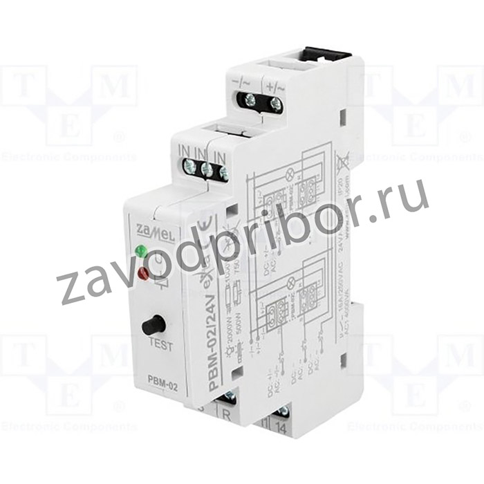 PBM-02/24V, Реле: установочное, бистабильное, NO, Uобмотки: 24ВAC, DIN, 16А