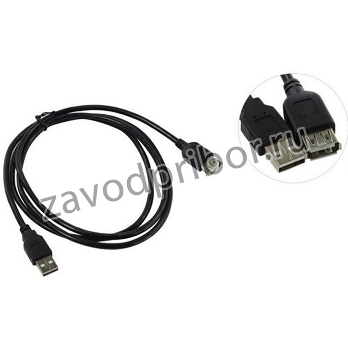 TELECOM Кабель удлинительный USB2.0 Am-- Af 1,5 м черный TUS6990-1.5M [6938510900104]