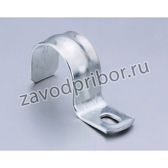 49152, Скоба метал. однолапковая d16-17mm СМО-16 (Fortisflex) (кратно 100)