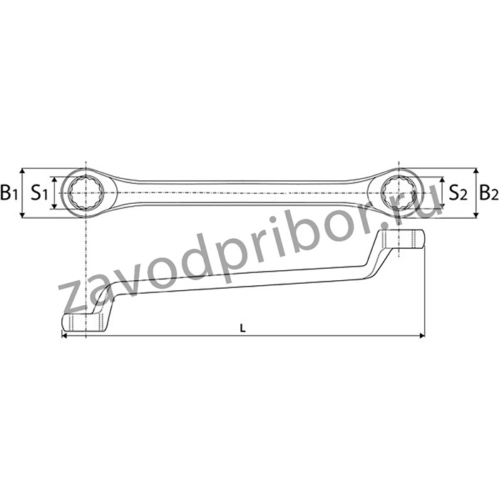 ORWS008 Набор ключей гаечных накидных изогнутых 75° в сумке, 6-27 мм, 8 предметов