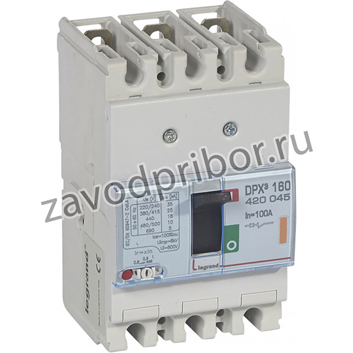 Legrand DPX3 160 Автоматический выключатель 3P 100А 25kA