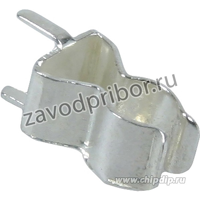 FC-001-N(DH) (покрытие никель), Держатель предохранителя на плату, cерый, 5мм