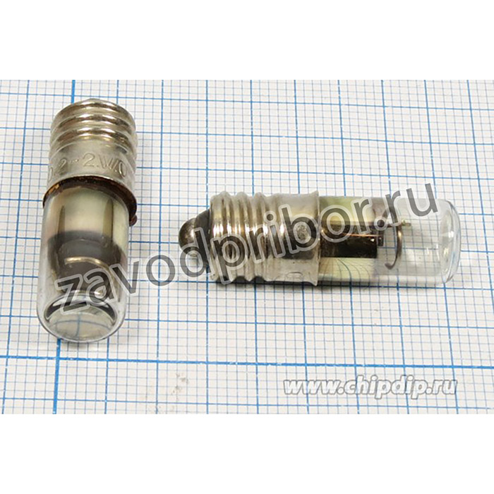 Лампа неоновая с резьбовым цоколем красного свечения; Л \E10/13\ \кр\\ 9 x30\ГР\ТН-0,2-2\постоянн ток