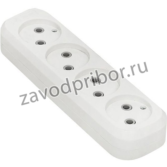 Колодка удлинителя 4-м без заземл. 10А Эксперт 2.2кВт EKF AKB10-4