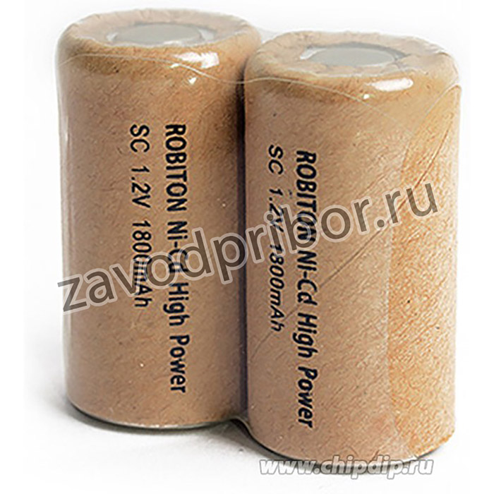 1800NCSC, Аккумулятор никель-кадмиевый Ni-Cd 1800mAh (1шт) 1.2В(23х43мм)