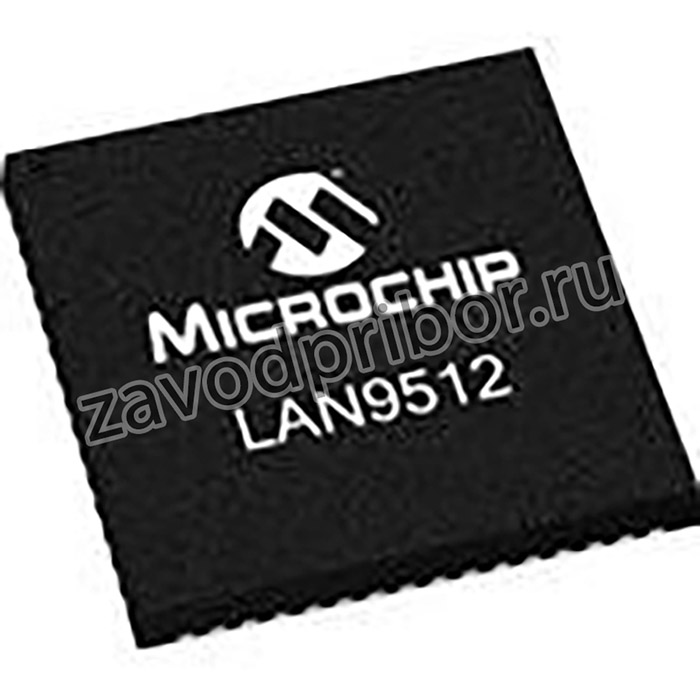 LAN9512-JZX-TR, Контроллер USB 2.0 HUB и Ethernet 64-QFN