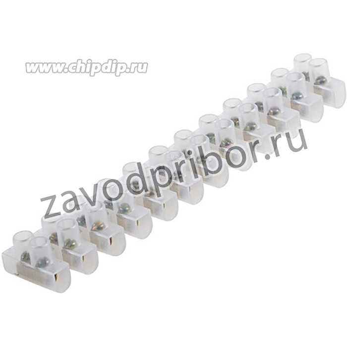 07-5006-5, Клеммная колодка винтовая KВ-6 (2,5-6 мм2), ток 6 A, полиэтилен белый (ЗВИ)