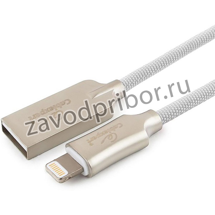 Кабель USB 2.0 - Lightning MFI, М/М, 1 м, Cablexpert, бел, CC-P-APUSB02W-1M