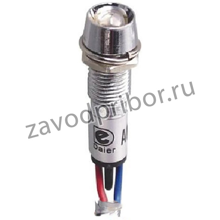 XD8-1W-G-12VDC, Светодиод с держателем зеленый 8мм 12VDC