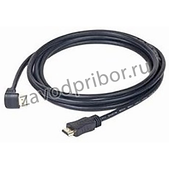 Кабель HDMI Gembird/Cablexpert CC-HDMI490-10, 3.0м, v1.4, 19M/19M, углов. разъем, черный, позол.разъемы, экран, пакет