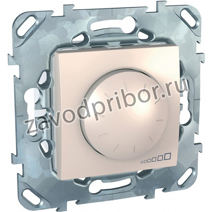 Schneider Electric Unica Бежевый Светорегулятор LED поворотно-нажимной, универсальный 4-400Вт