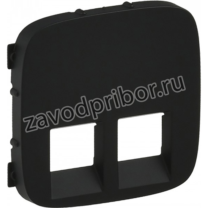 Legrand Valena ALLURE Антрацит Накладка розетки ТЛФ/комп 2-ой