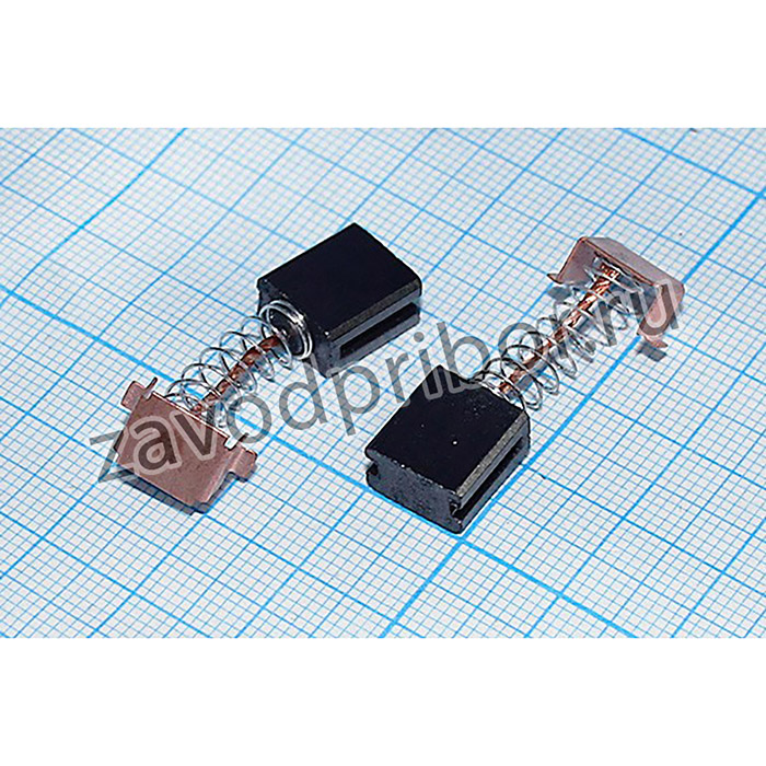 щетка для двигателей 6.0x10.0x11мм для Интерскол УШМ 125/900; двиг щетка\ 6,0x10,0x11\пруж/пятак 8x9,5\\УШМ 125/