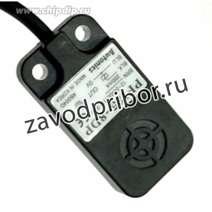 PFI25-8DP Индуктивный трёхпроводный датчик в тонком прямоугольном корпусе 43х25х10, выход PNP NO, Sn=8mm