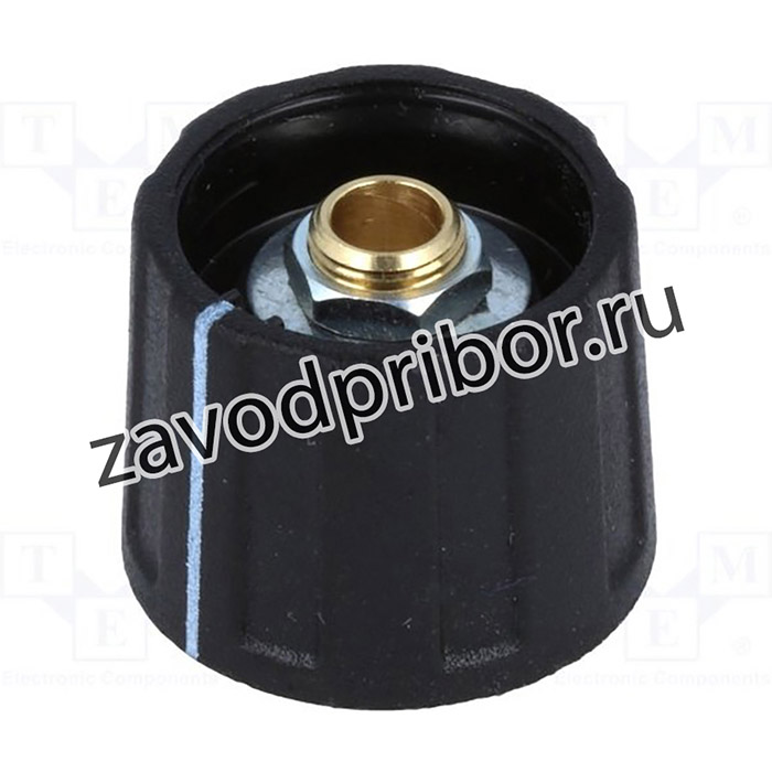 A2620060, Ручка, с указателем, ABS, dоси: 6мм, d20x15,5мм, черный