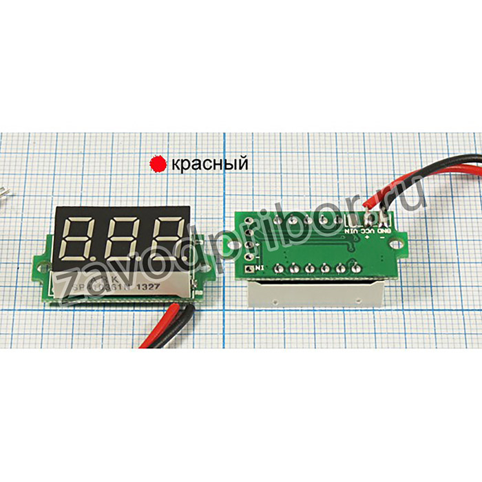 Голова измерительная вольтметр 23x14\ 30В\V36A-R/кр\\цифр; гол В 23x14\ 30В\V36A-R/кр\\цифр\