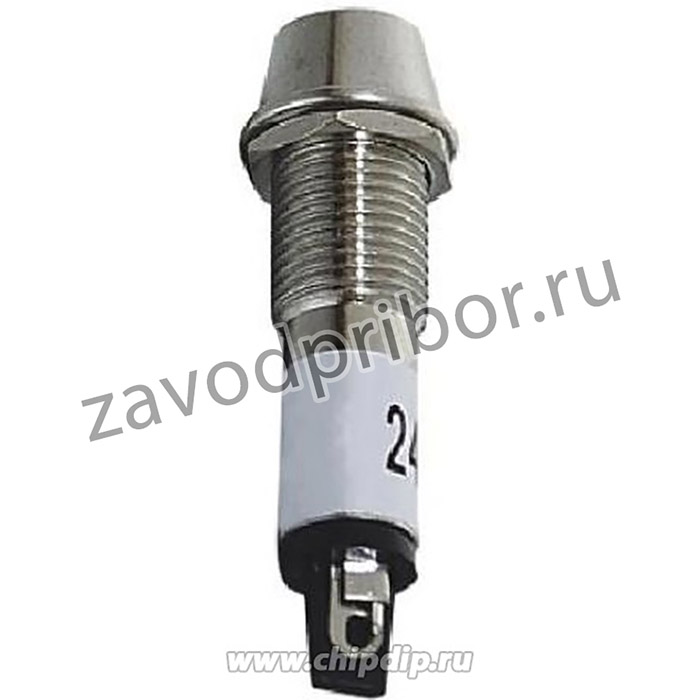 XD8-1-Y-12VDC, Светодиод с держателем желтый 8мм 12VDC