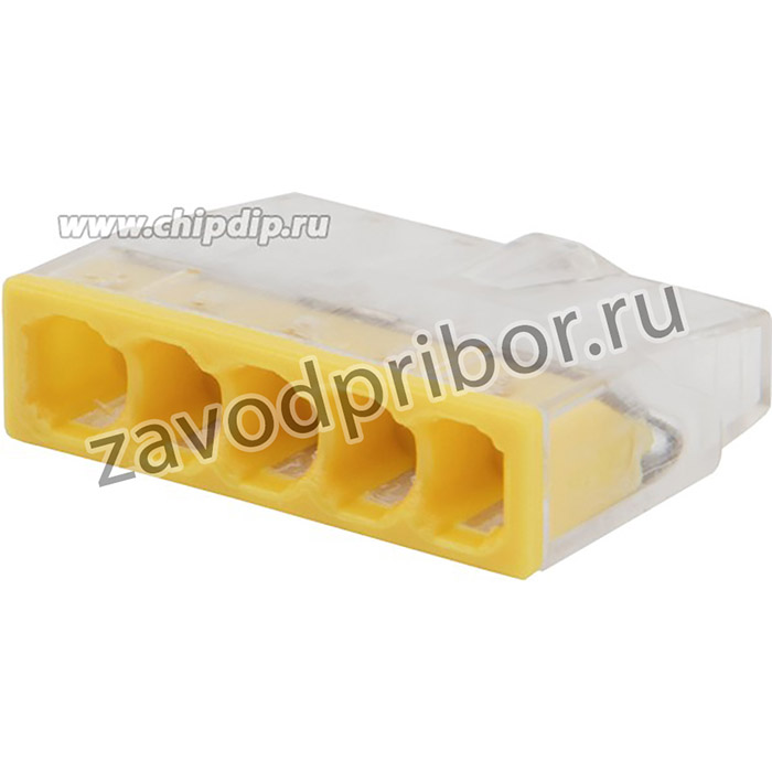 07-3214-5, Экспресс-клемма СМК 2273-205, 5-проводная 0.5-2.5 мм2, прозрачная, блистер (5 шт./уп.)