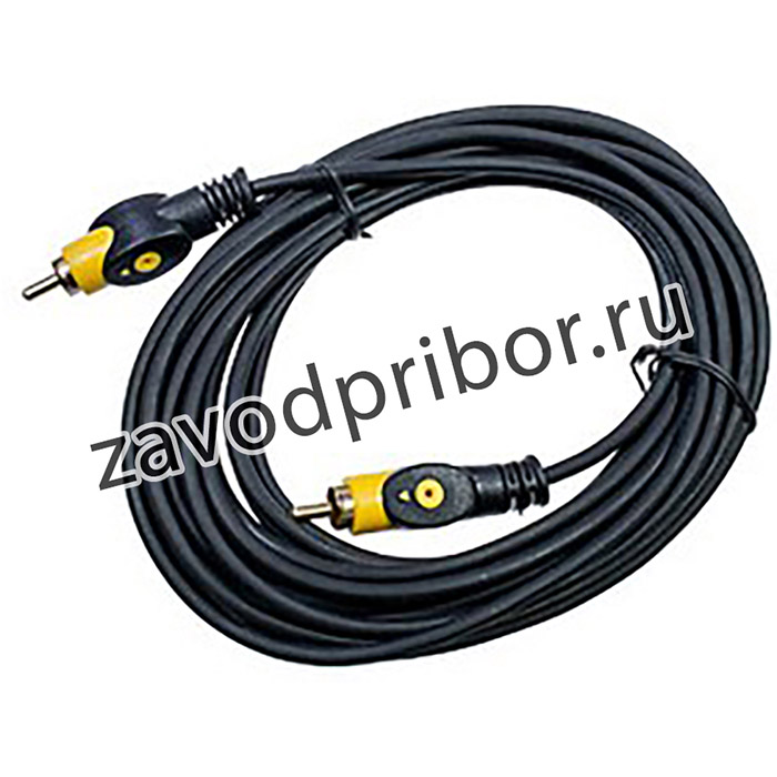 3-0329-5.0, Шнур A/V 1-1 RCA plastic-gold, d=4 мм, 5.0 м