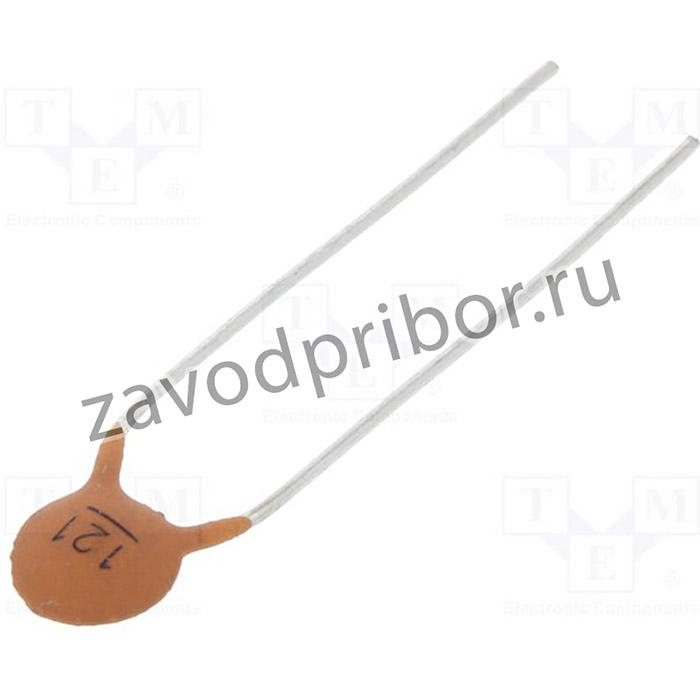 CC-121/100, Конденсатор: керамический, 120пФ, 100В, Y5P, ±10%, THT, 5мм
