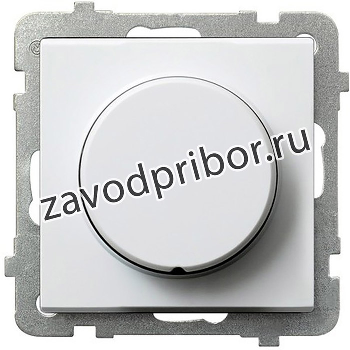 Ospel Sonata Белый Светорегулятор поворотно-нажимной для нагрузки лампами накаливания, галогенными и LED